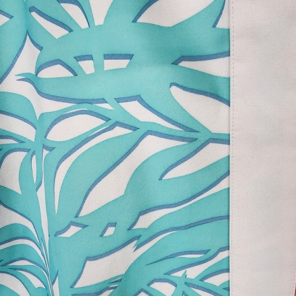 Greg Norman Golf Skort Stretch Skirt Leaf Pattern White/Teal Size 8 Summer - Picture 5 of 13